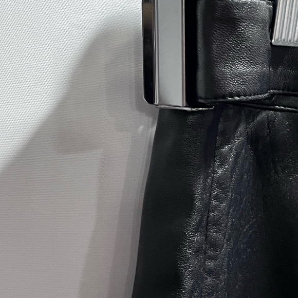 Bebe Butter Soft Black Genuine Leather Straight Skirt size 8-10, 30" waist Y2K - Picture 12 of 15